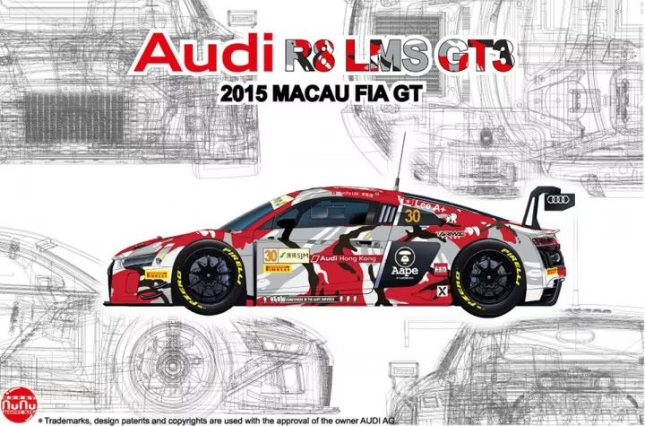 NuNu PN24028 Audi R8 LMS GT3 Championnat du monde FIA ​​GT de Macao 2015 1/24