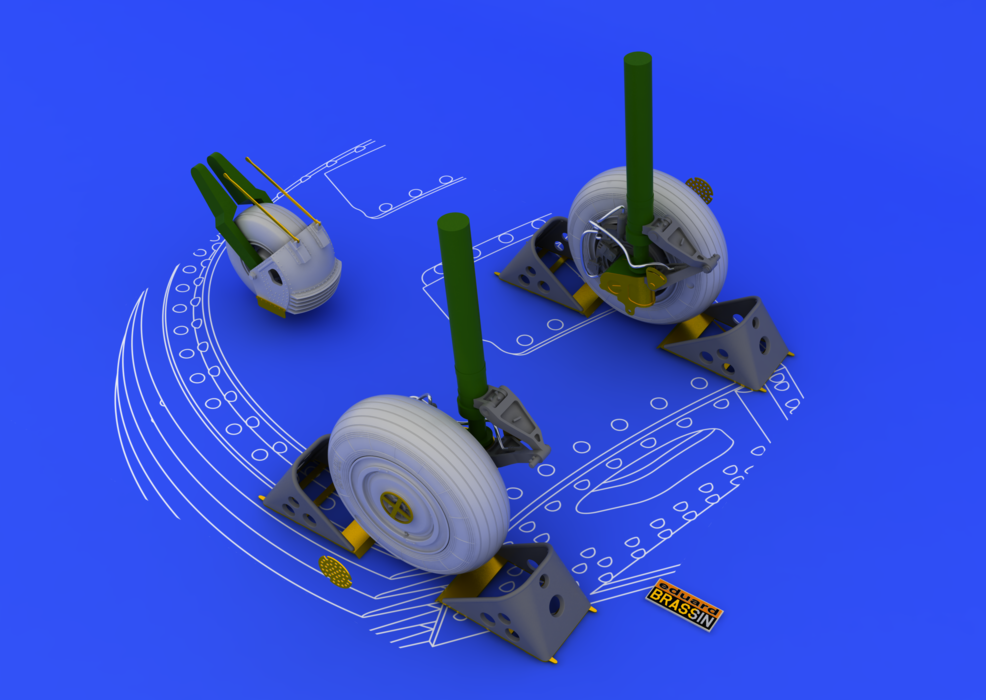 Eduard 648053 Su-27 wheels 1/48 (Academy) – zdjęcie 2