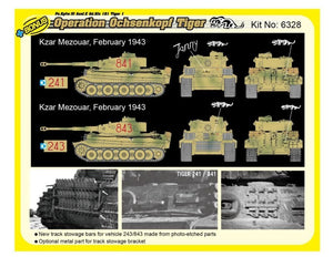 Dragon 6328 WWII German Pz.Kpfw.VI Tiger I Early Production 501 abt Operation Ochsenkopf 1/35 – imagen 5