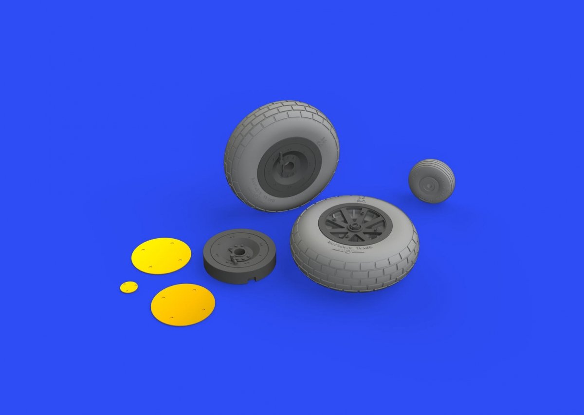Eduard 632143 P-40N wheels 1/32 – image 2