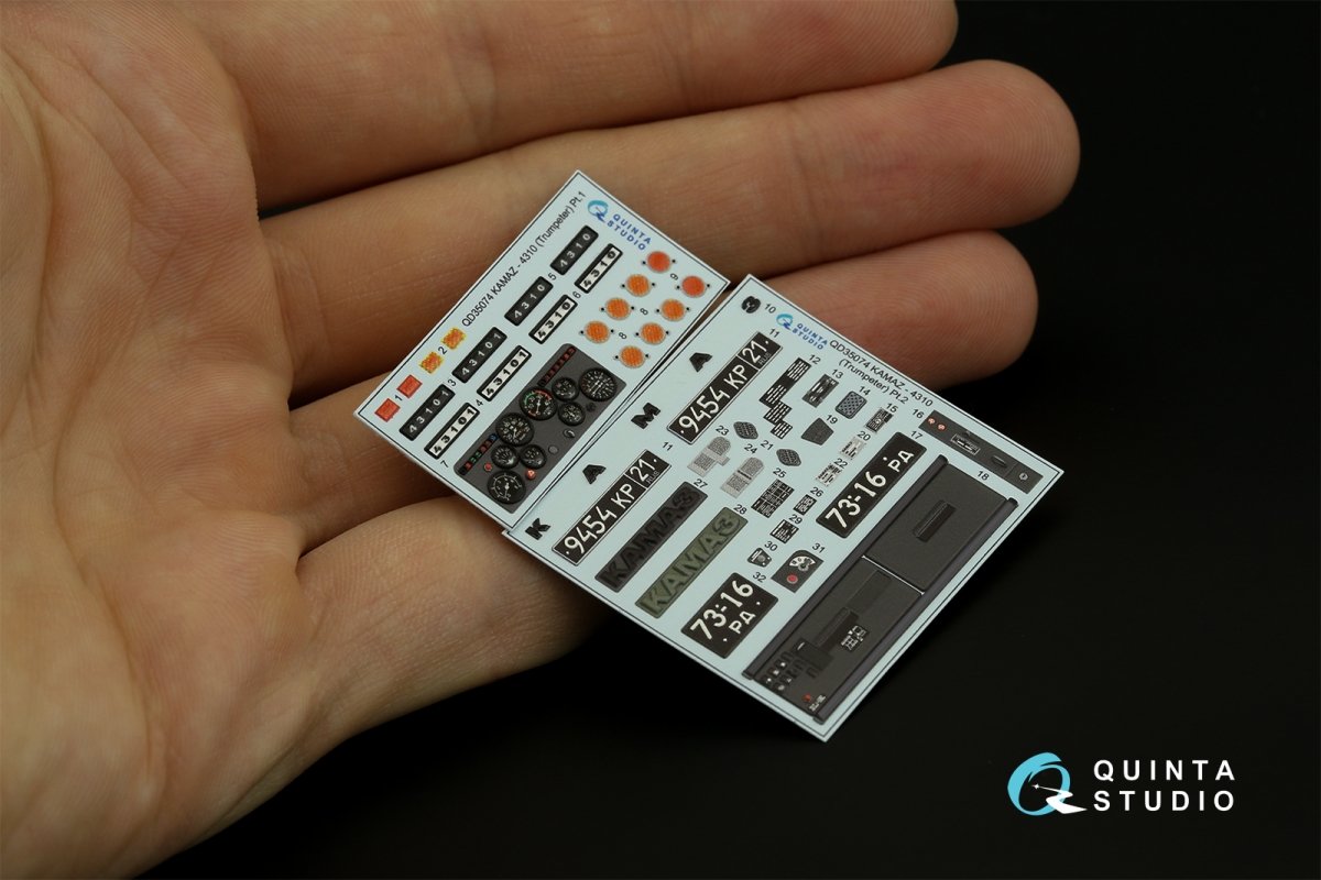 Quinta Studio QD35074 KAMAZ 4310 3D-Printed &amp;amp; coloured Interior on decal paper (Trumpeter) 1/35 – imagen 2