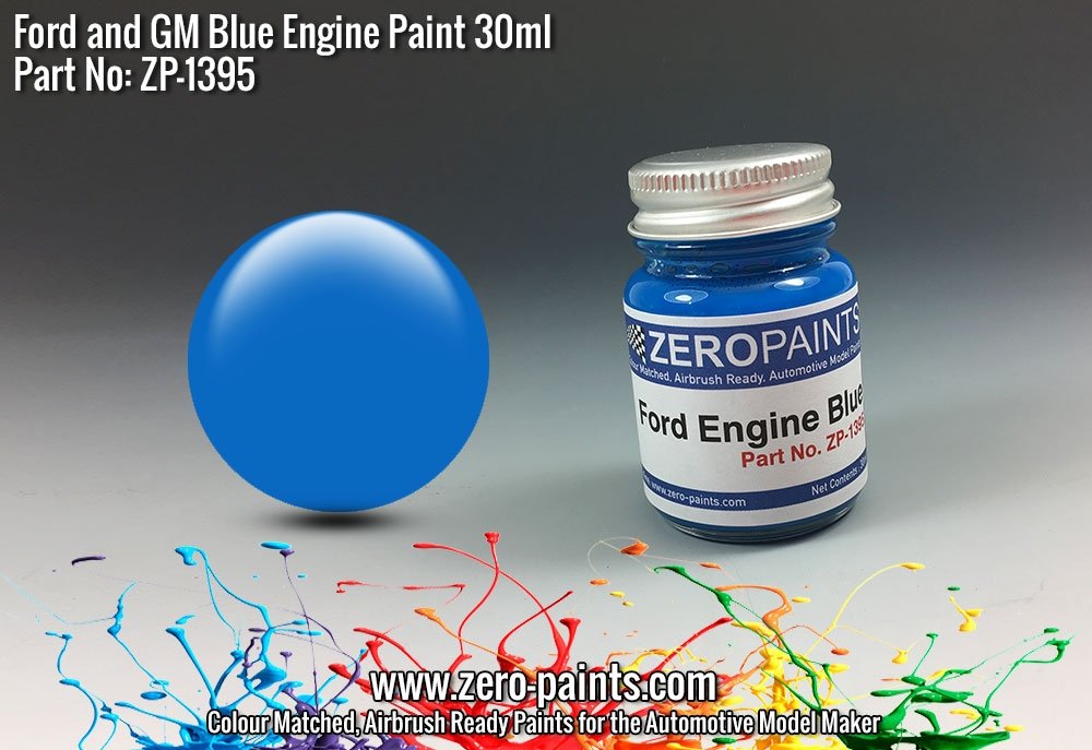 Peinture moteur bleue Zero Paints ZP-1395 pour Ford et GM, 30 ml