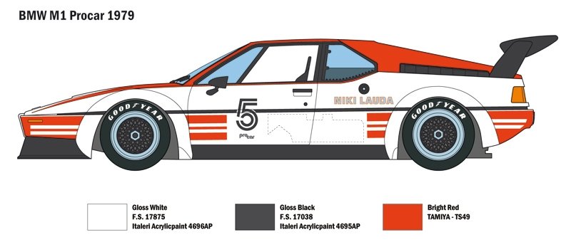 Italeri 3643 B.M.W. M1 Procar 1/24 – imagen 6