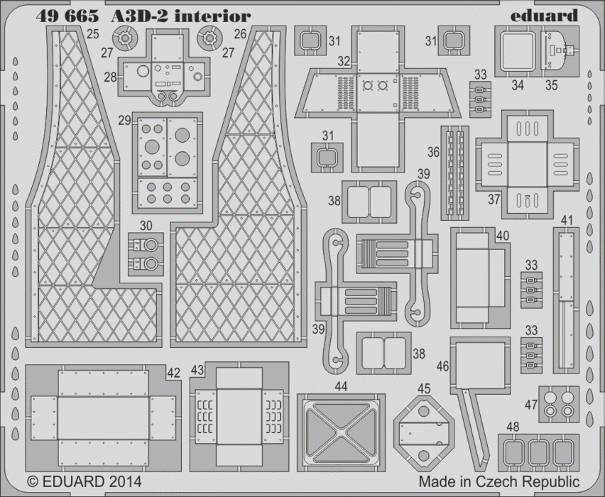 Eduard 49665 A3D-2 interior S. A. TRUMPETER 1/48 – immagine 2