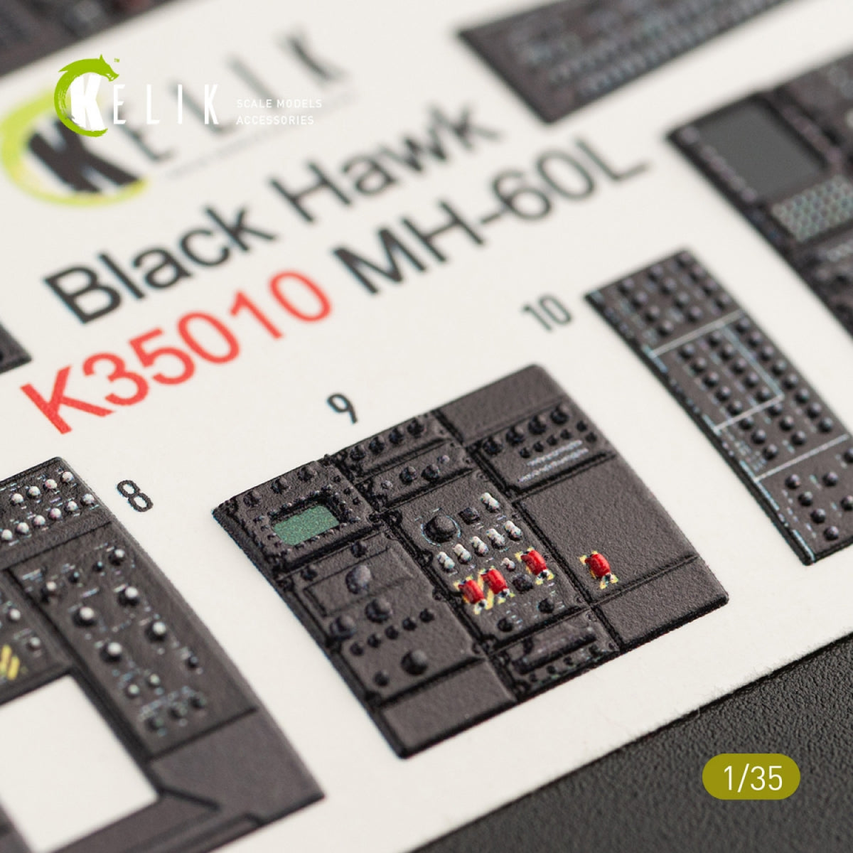 KELIK K35010 MH-60L BLACK HAWK INTERIOR 3D DECALS FOR KITTY HAWK KIT 1/35 – imagen 7