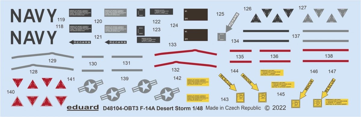 Eduard D48104 F-14A Desert Storm TAMIYA 1/48 – immagine 3