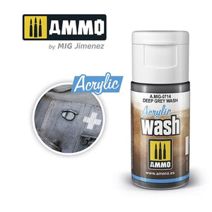 AMMO of Mig Jimenez 0714 ACRYLIC WASH Deep Grey Wash 15ml