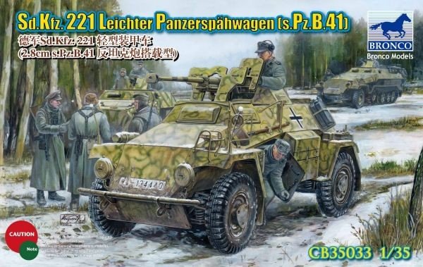 Bronco CB35033 Sd.Kfz.221 Voiture blindée avec PzB41 (1/35)