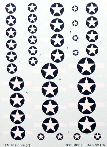 Techmod 72417 U.S.National Insignia 1943-1945 1/72