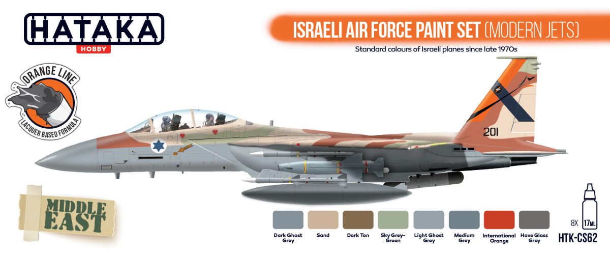 Hataka HTK-CS62 Israeli Air Force paint set (modern jets) 8x17ml – Bild 2