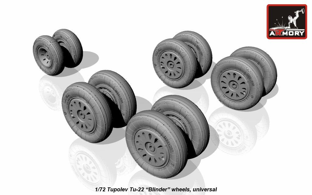 Armory Models AW72043 Tupolev Tu-22 Blinder wheels 1/72 – image 4
