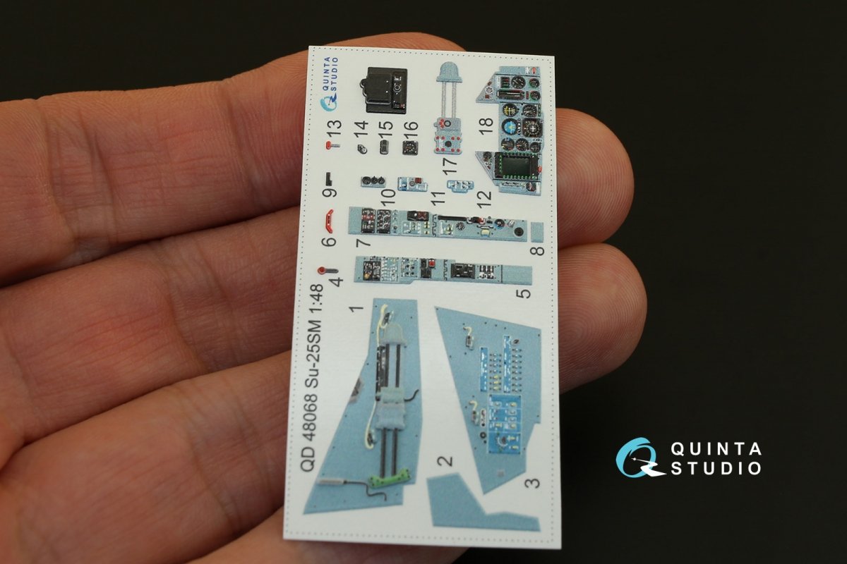 Quinta Studio QD48068 Su-25SM 3D-Printed &amp;amp; coloured Interior on decal paper (for KP kit) 1/48 – zdjęcie 4