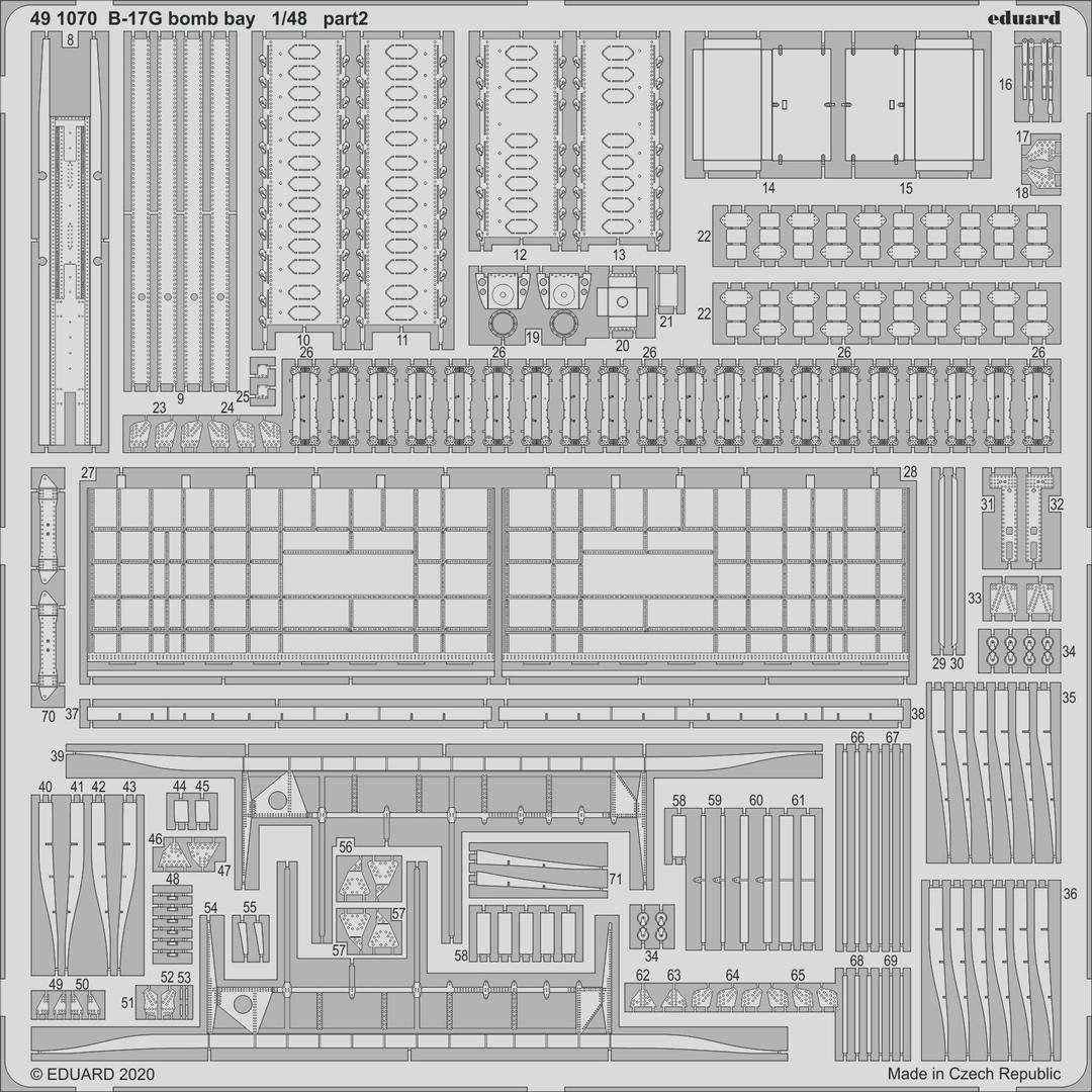Eduard 491070 B-17G bomb bay 1/48 HK MODELS – zdjęcie 2