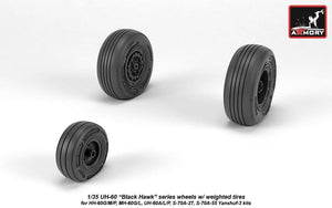 Armory Models AW35303 UH-60 Black Hawk wheels w/ weighted tires 1/35 – imagen 2