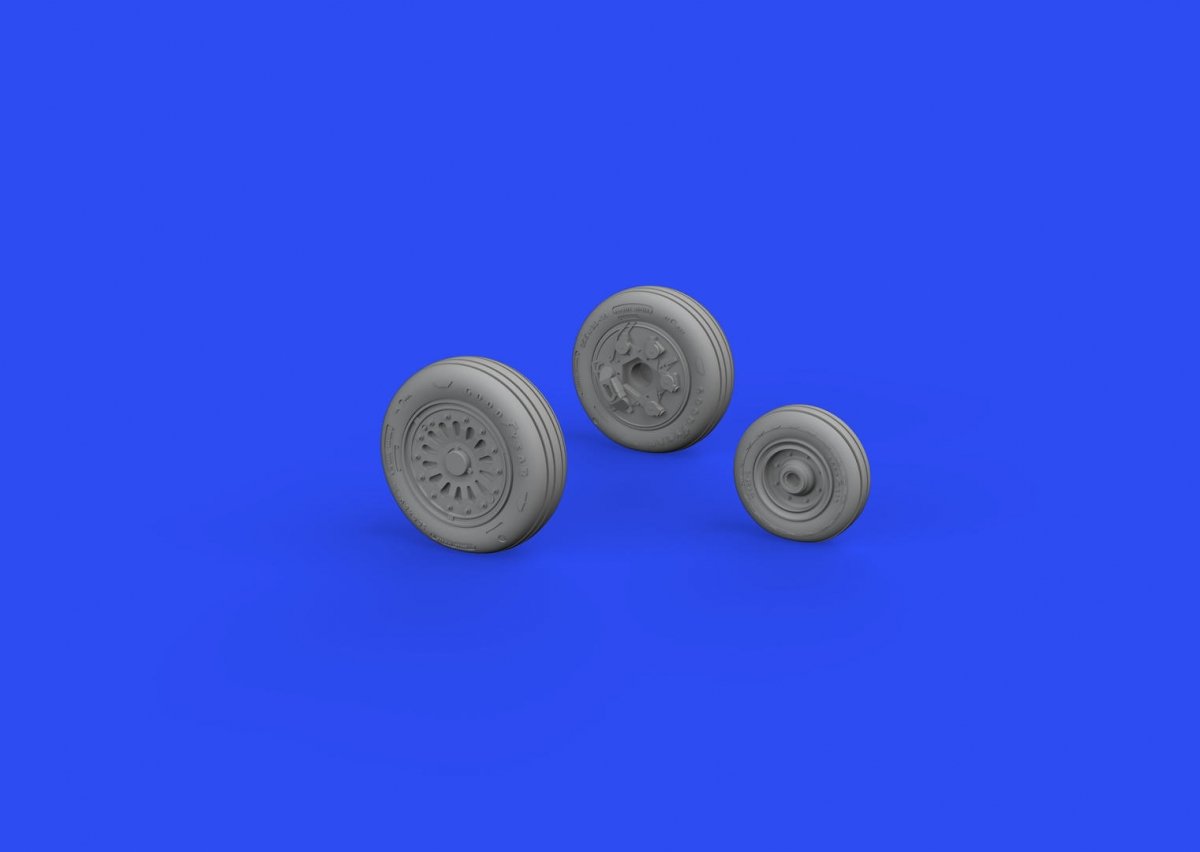 Eduard 648707 F-16 wheels early AMIYA 1/48 – immagine 2