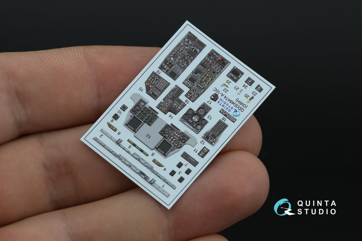 Quinta Studio QDS-48474 A-10C 3D-Printed coloured Interior on decal paper (GWH) (Small version) 1/48 – imagen 4