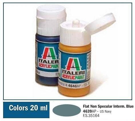 Italeri 4639AP FLAT NON SPECULAR INTERMED. BLUE 20ml