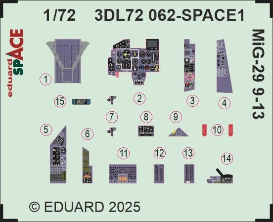 Eduard 3DL72062 MiG-29 9-13 SPACE GREAT WALL HOBBY 1/72 – imagen 3