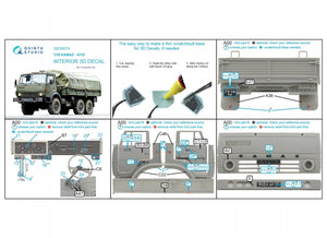 Quinta Studio QD35074 KAMAZ 4310 3D-Printed &amp;amp; coloured Interior on decal paper (Trumpeter) 1/35 – imagen 8