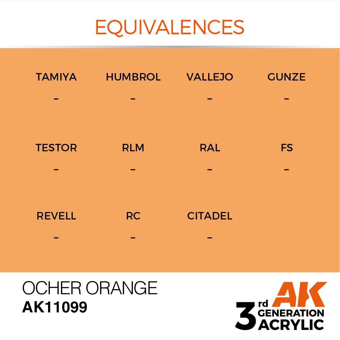AK Interactive AK11099 OCHER ORANGE – STANDARD 17ml – image 2