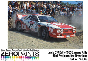 Zero Paints ZP-1563 Lancia 037 Rally &amp;#39;1983 Sanremo Rally&amp;#39; Red Paint 30ml – Bild 2