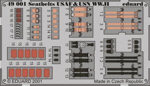 Eduard 49001 Seatbelts USAF &amp;amp; USN WWII 1/48