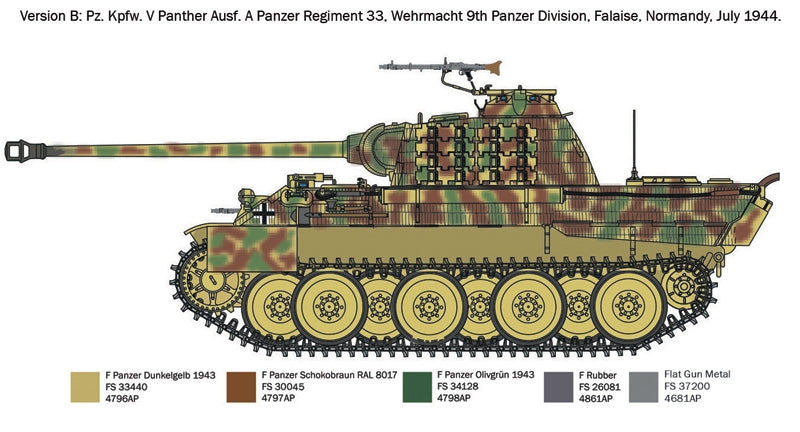 Italeri 7018 Sd.Kfz. 171 Pz.Kpfw. V Panther Ausf. A 1/72 – imagen 5