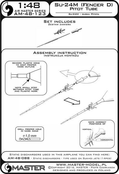 Master AM-48-123 Sukhoi Su-24M (Fencer D) - Pilot Tube 1/48 – Bild 4