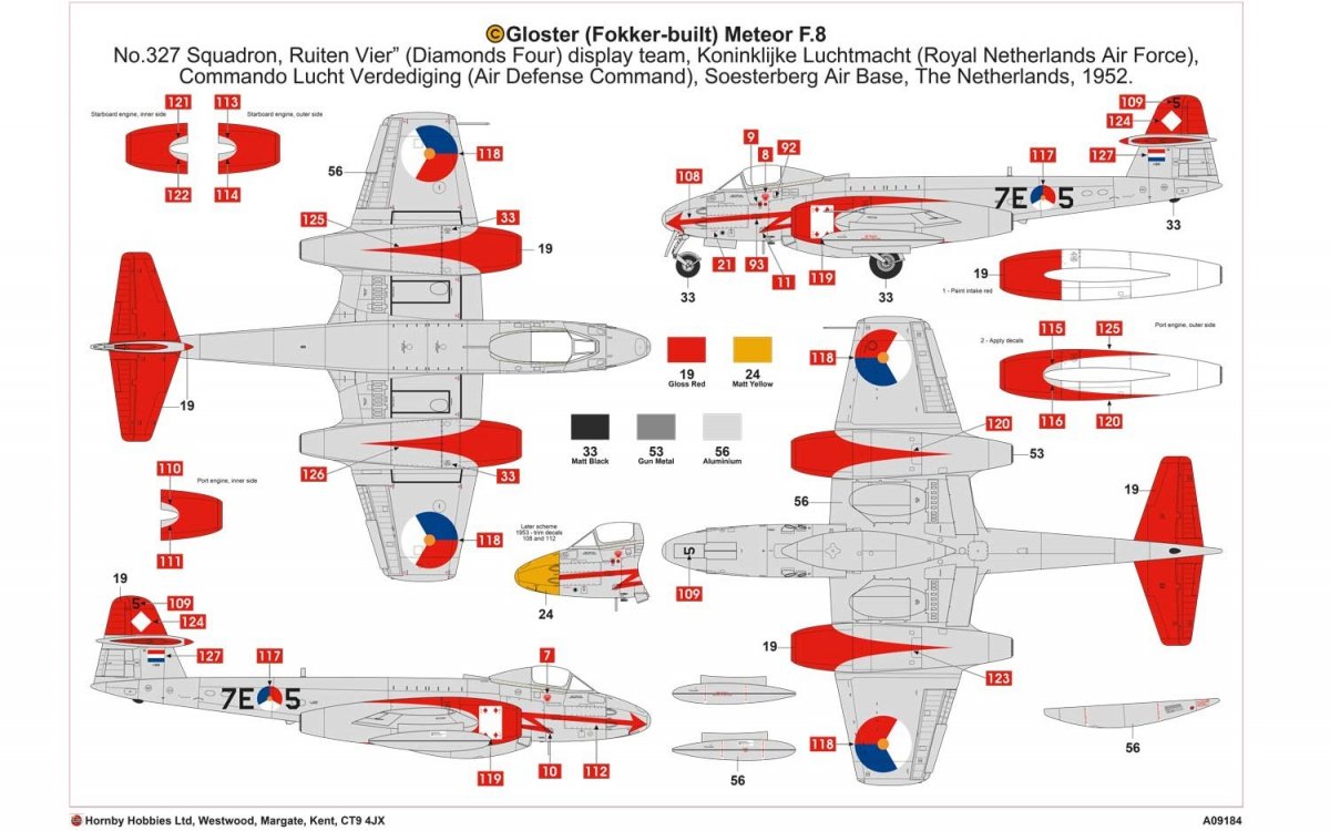 Airfix 09184 Gloster Meteor F8 Korean War 1/48 – immagine 3