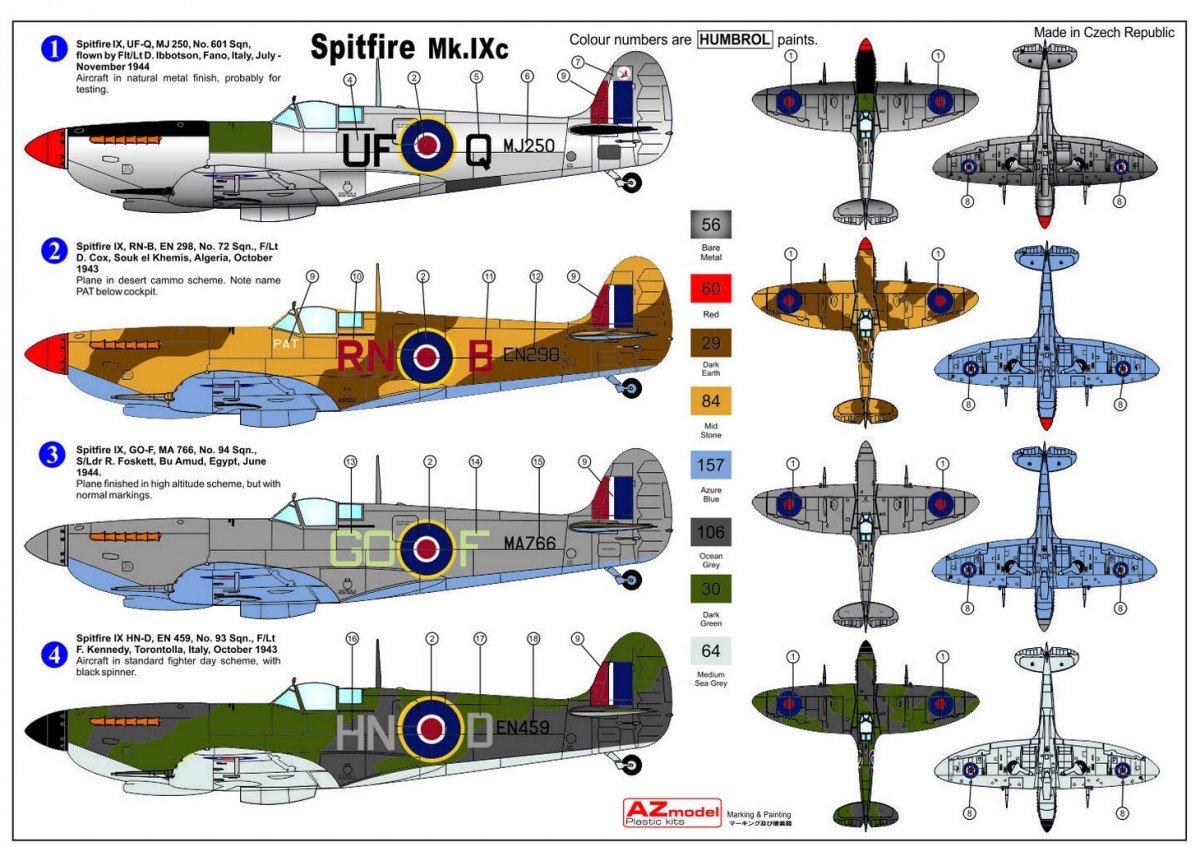 AZ Model AZ7390 Supermarine Spitfire Mk.IXc ,,MTO&amp;#39;&amp;#39; 1/72 – zdjęcie 2