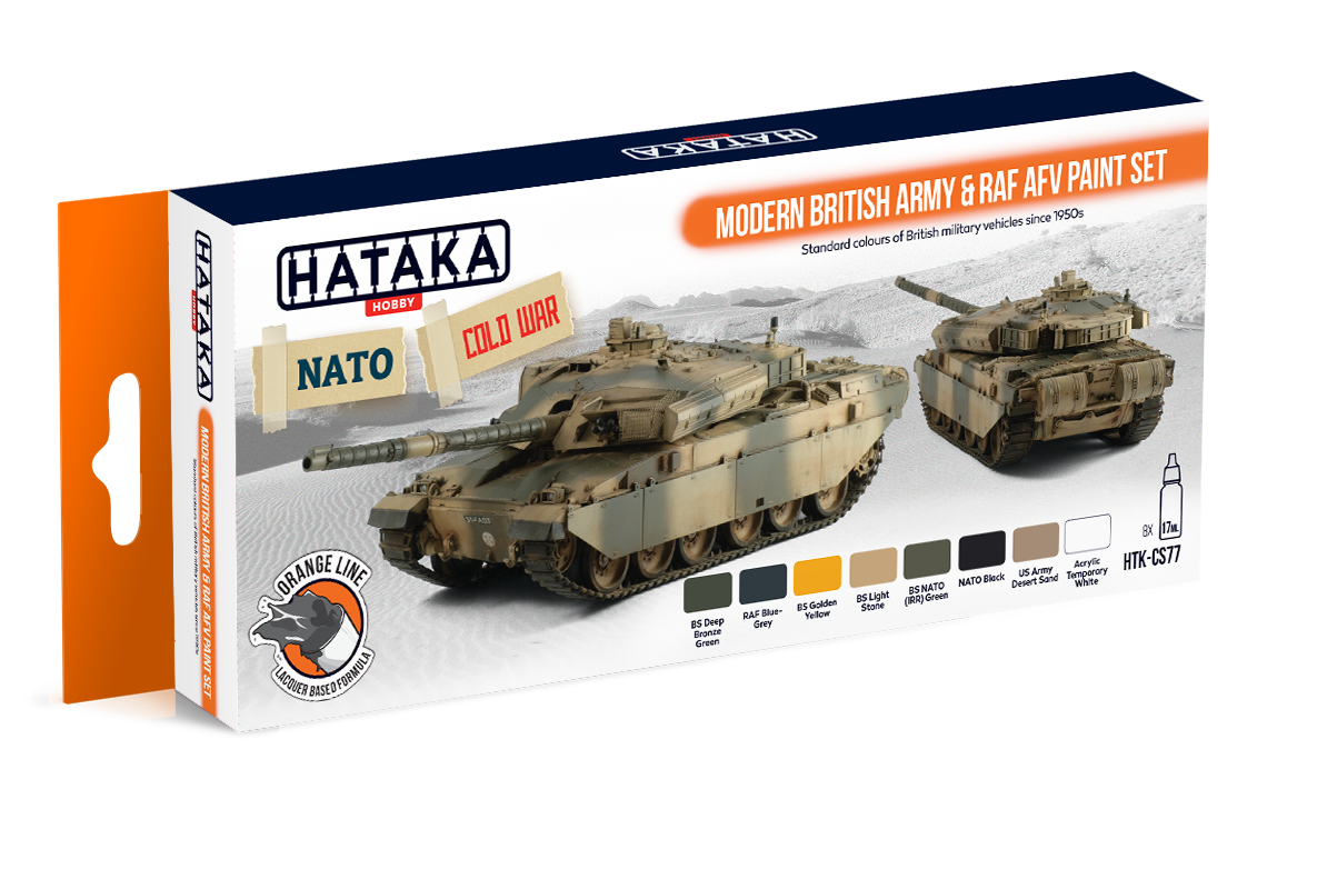 Hataka HTK-CS77 Modern British Army & RAF AFV paint set 8x17ml