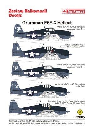 Techmod 72002 - Grumman F6F-3 Hellcat 1/72 – zdjęcie 2