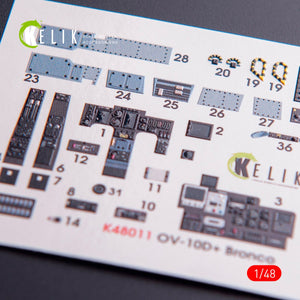 KELIK K48011 OV-10D+ BRONCO INTERIOR 3D DECALS FOR ICM KIT 1/48 – immagine 2