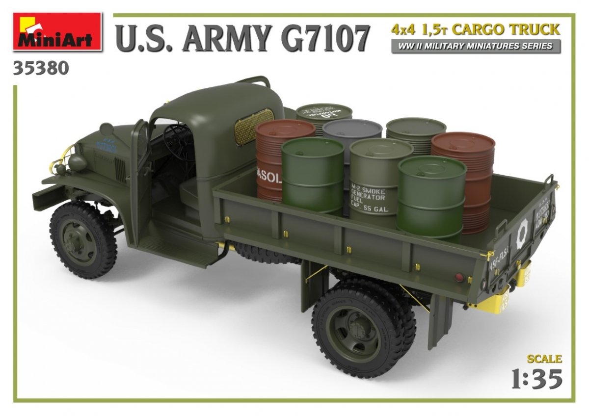 MiniArt 35380 U.S. ARMY G7107 4X4 1,5t CARGO TRUCK 1/35 – imagen 9