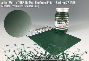 Zero Paints ZP-1406 - Aston Martin DBR3S LM Metallic Green Paint 60ml – immagine 2