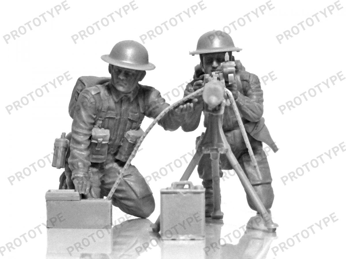 ICM 35646 WWII British Vickers MG Crew (Vickers MG &amp;amp; 2 figures) 1/35 – imagen 4