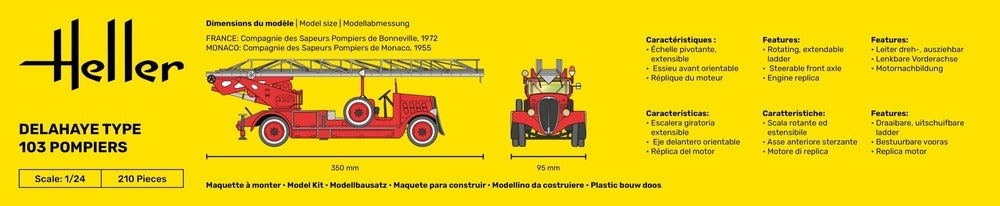 Heller 56780 Delahaye Type 103 Pompiers - Kit de démarrage 1/24 – image 4