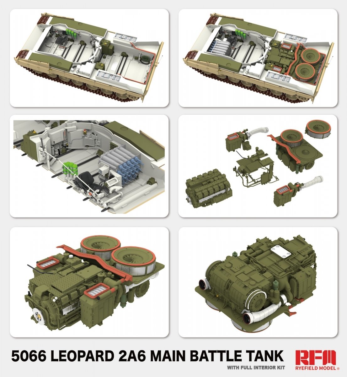 Rye Field Model 5066 Leopard 2 A6 - FULL INITERIOR 1/35 – immagine 7