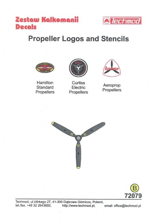 Techmod 72079 Propeller Stencils 1/72 – zdjęcie 2