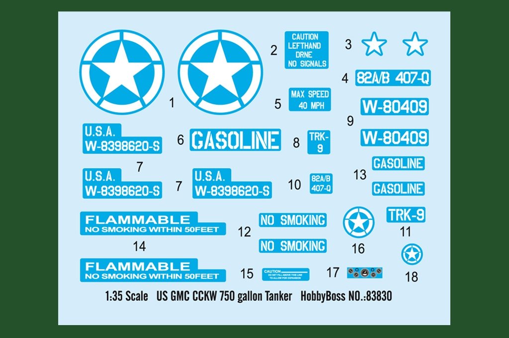 Hobby Boss 83830 US GMC CCKW 750 gallon Tanker 1/35 – Bild 4