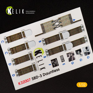 KELIK K32007 SBD-3 DAUNTLESS DÉCALCOMANIES 3D INTÉRIEURES POUR MAQUETTE TRUMPETER 1/32 – image 4
