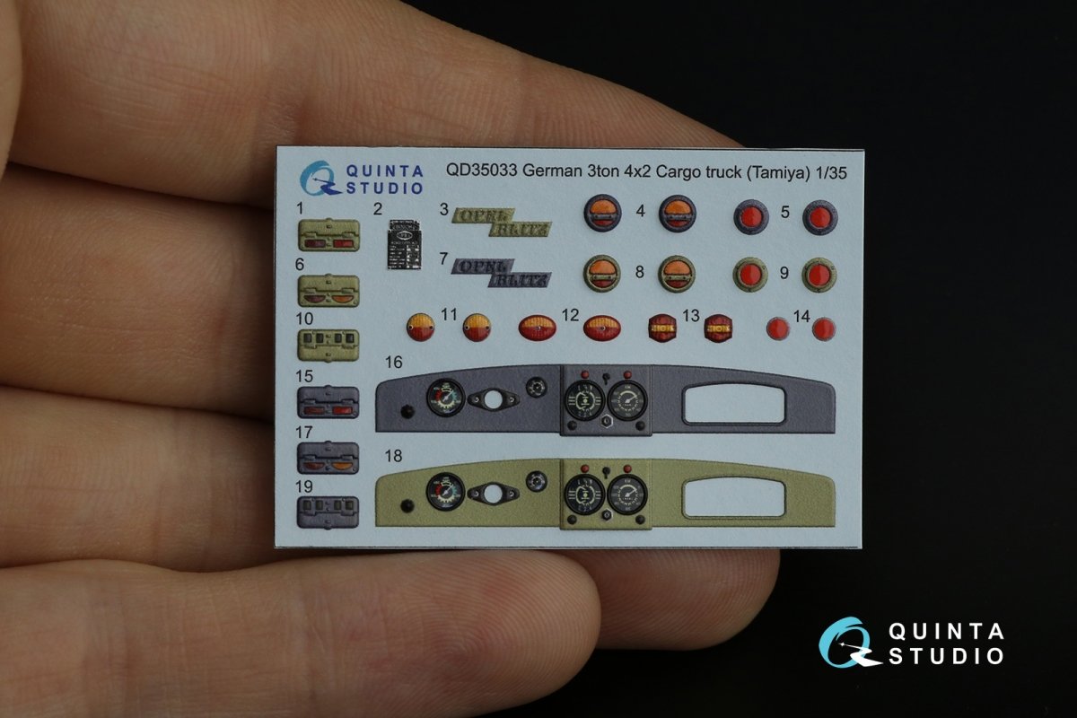 Quinta Studio QD35033 Opel Blitz 3D-Printed &amp;amp; coloured Interior on decal paper (Tamiya) 1/35 – imagen 9
