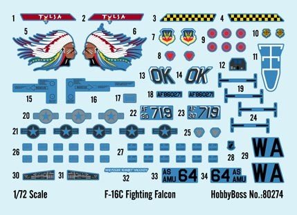 Hobby Boss 80274 F-16C Fighting Falcon 1/72 – imagen 3