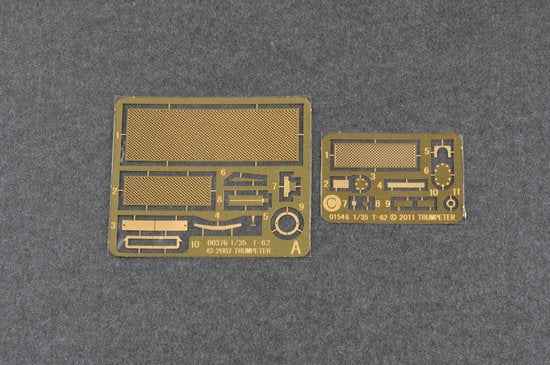 Trumpeter 01550 Russian T-62 Mod.1975 With KMT-6 Mine Plow 1/35 – imagen 5