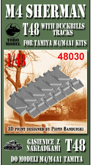 Toro 48030 M4 Sherman T48 with Duckbills Tracks for Tamiya M4/M4A1 Kits 1/48