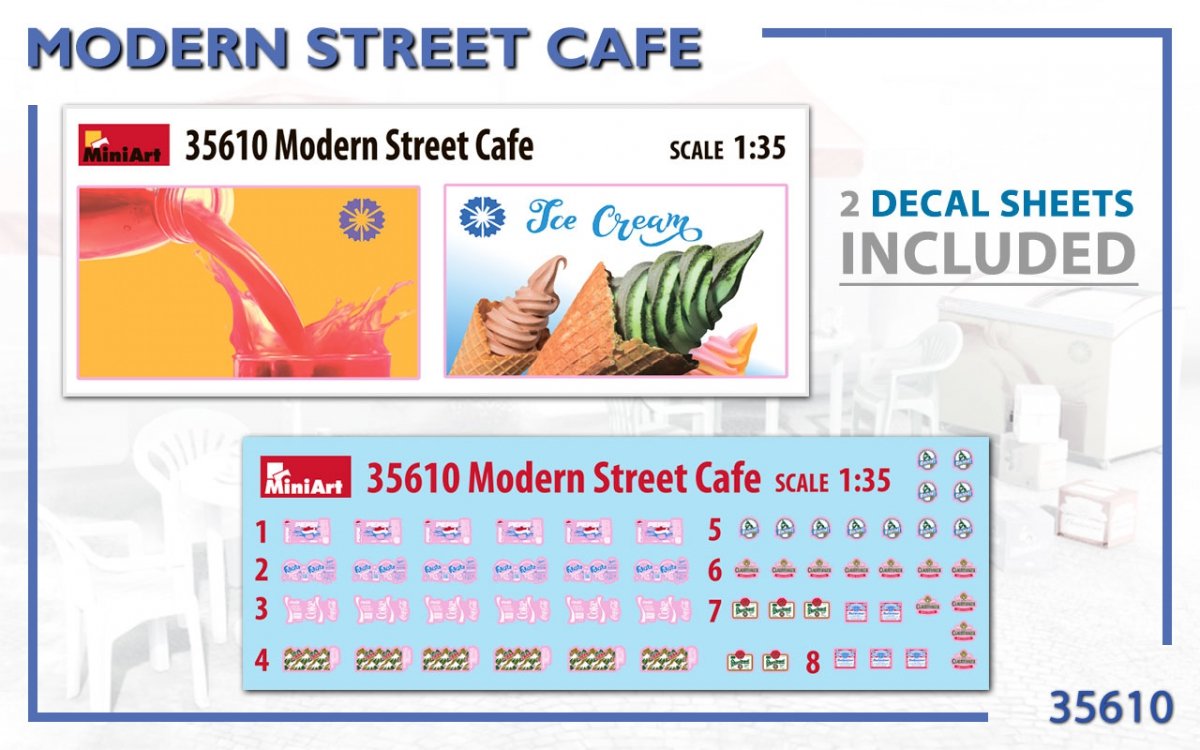 MiniArt 35610 MODERN STREET CAFE 1/35 – Bild 2