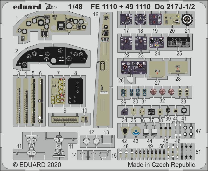 Eduard BIG49266 Do 217J-1/2 1/48 ICM – imagen 6