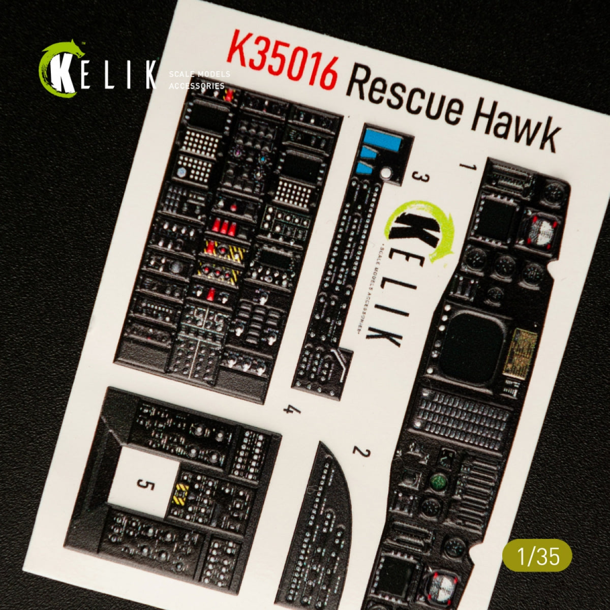 KELIK K35016 HH-60H RESCUE HAWK INTERIOR 3D DECALS FOR KITTY HAWK KIT 1/35 – imagen 3
