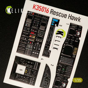 KELIK K35016 HH-60H RESCUE HAWK INTERIOR 3D DECALS FOR KITTY HAWK KIT 1/35 – imagen 3
