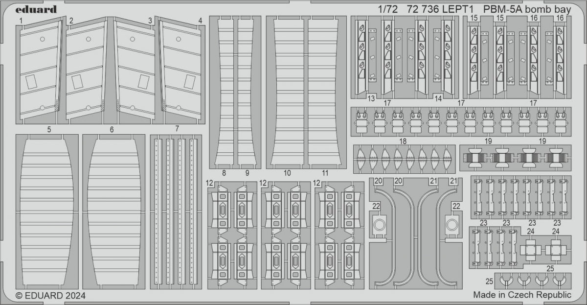 Eduard 72736 PBM-5A bomb bay ACADEMY 1/72 – imagen 2